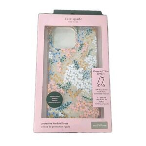 Nn6U Kate Spade NY Hard Case‎ iPhone 14 Pro Max - Floral w Stones